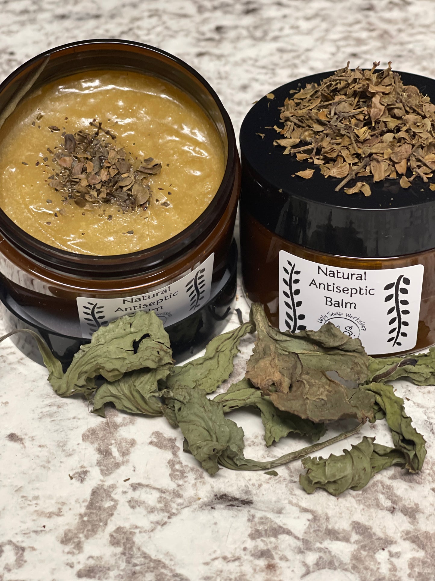 Chaparral, Plantain, Jojoba and Almond oil Salve