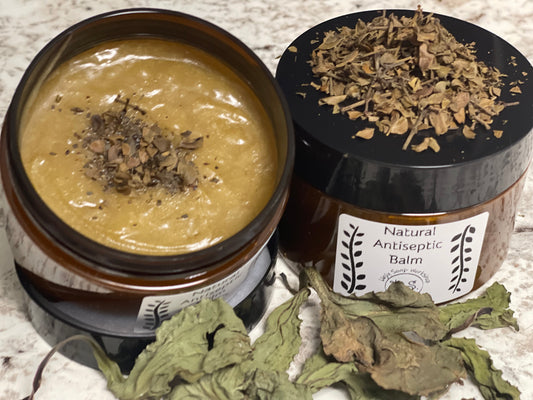 Chaparral, Plantain, Jojoba and Almond oil Salve