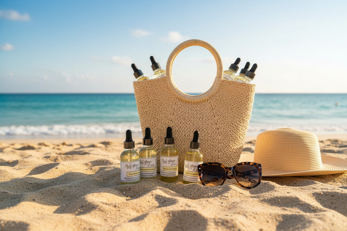 Tanning Serum: Aloe Vera Oil and Vitamin E, after tanning oil, soothe sunburn and save tan