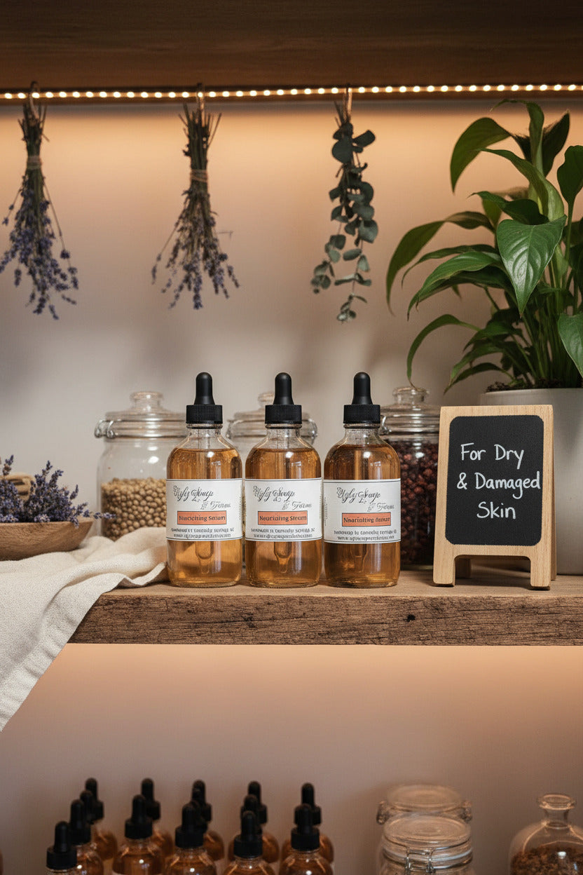 Nourishing Serum for dry skin, rejuvenation and anti-aging